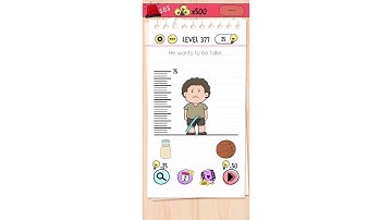 "He wants to be taller" Brain Test Level 377 Quick Guide