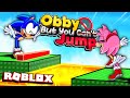 Sonic cant jump  sonic  amy play roblox