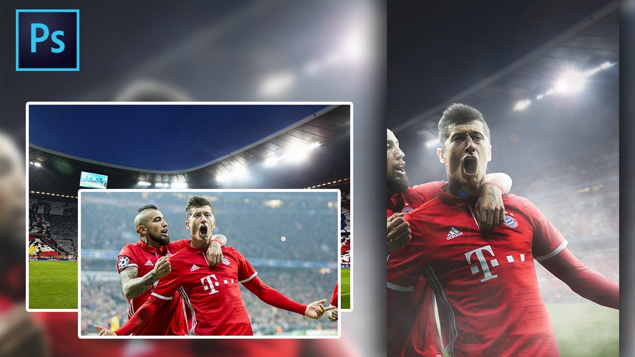 Photoshop Tutorial: How To Make a Sports Poster Design; Lighting. - YouTube
