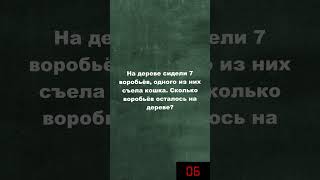 Загадка на логику Про воробьев и кошку Тренируем логическое мышление Задача