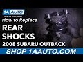 How to Replace Rear Shocks Strut Spring Assembly 2005-09 Subaru Outback