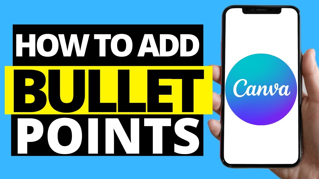 How To Add Bullet Points On Canva App YouTube
