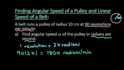 Angular Speed of Pulley and Linear Speed of a Belt