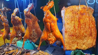 Very Crispy Pork Belly, Char Siu And Roasted Ducks - Cambodia Street Food