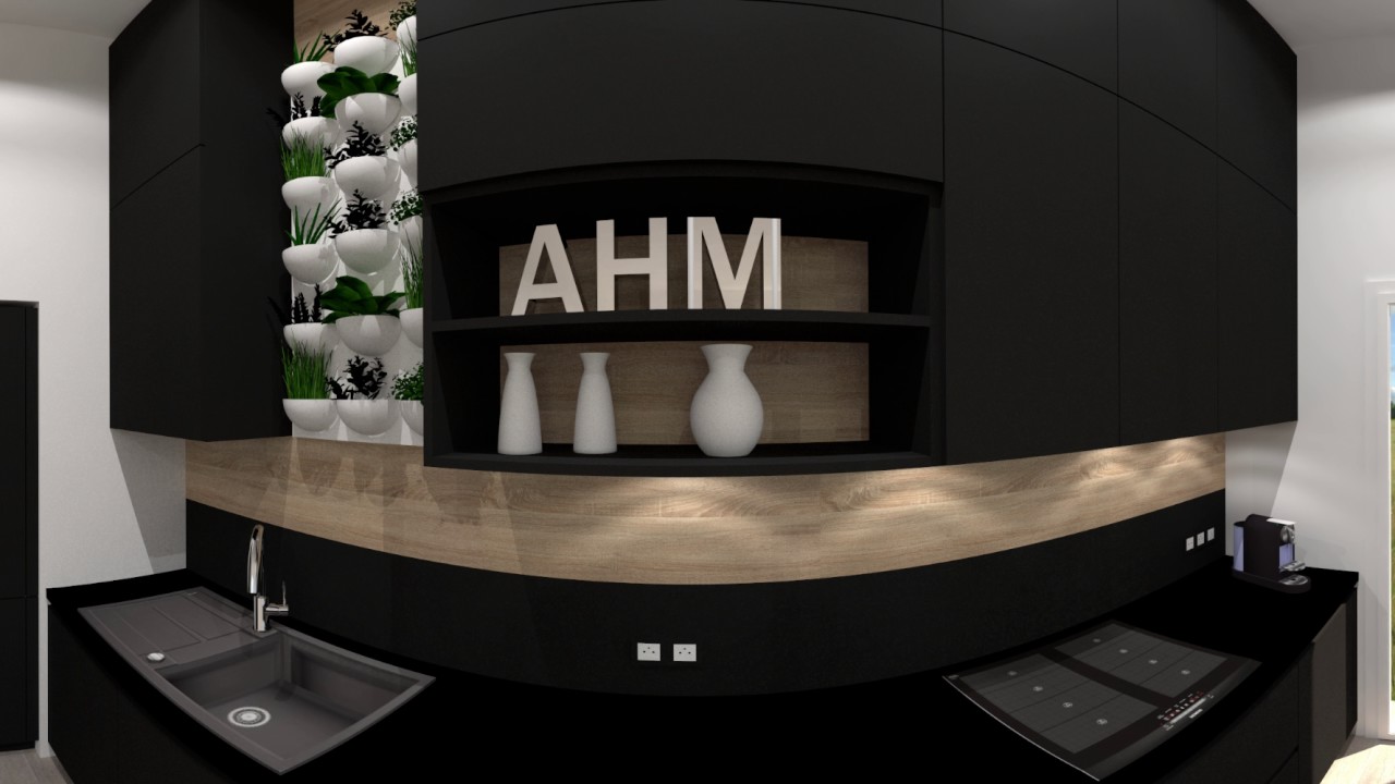 Cuisine Moderne Design Gris Anthracite Et Bois Injected