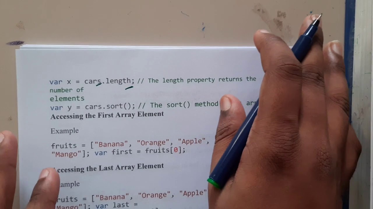 3.6 java script arrays - YouTube