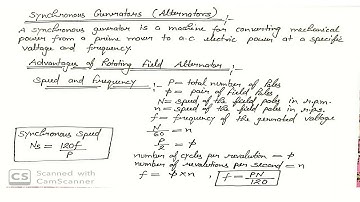 Synchronous Generator or Alternator
