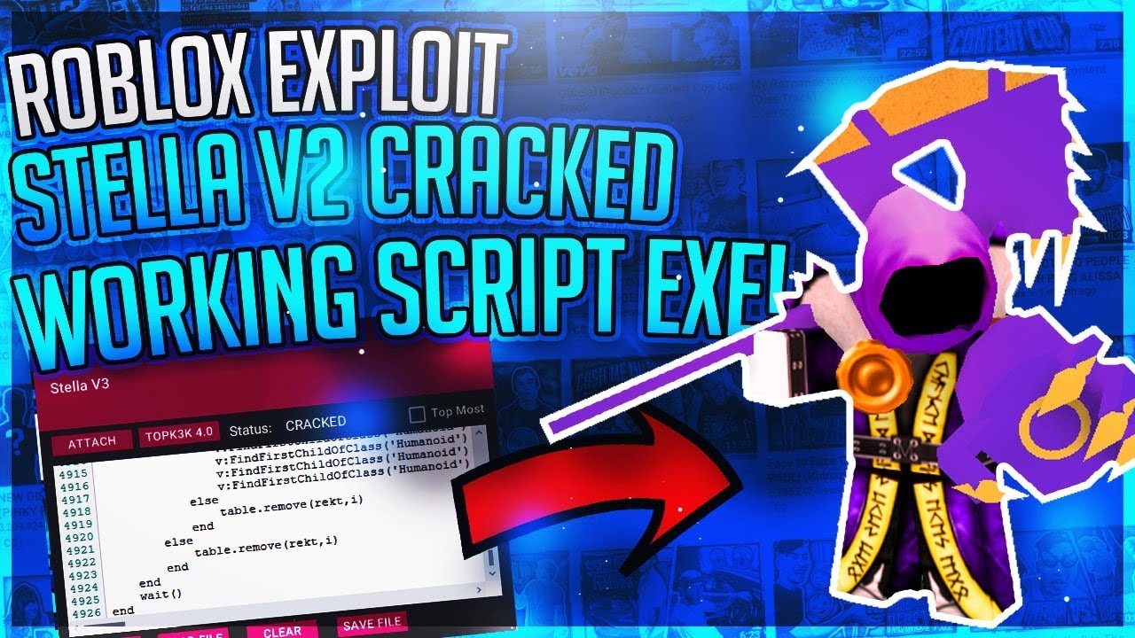 New Roblox Exploit Hack Stella V3 Cracked Full Script Execution Working 2017 Youtube - stella roblox exploit