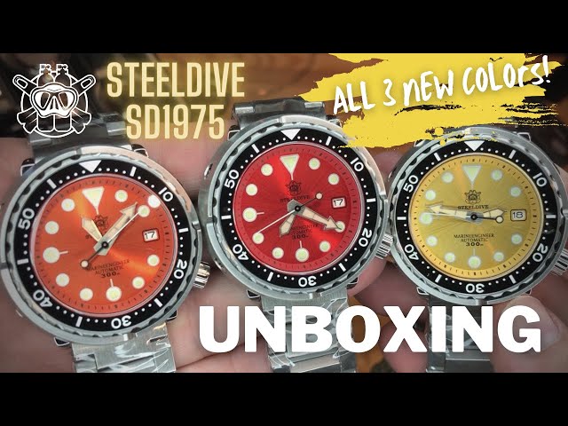 STEELDIVE SD1975 | Unboxing 3 NEW Colors! Tuna Homage - YouTube