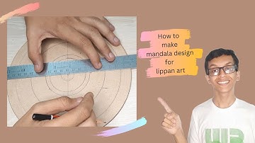 How to draw lippan design with easy tricks / Simple way to draw lippan / mandala / warli design