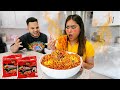 Eating the Worlds SPICIEST Noodles!!! **Korean Noodle Challenge**