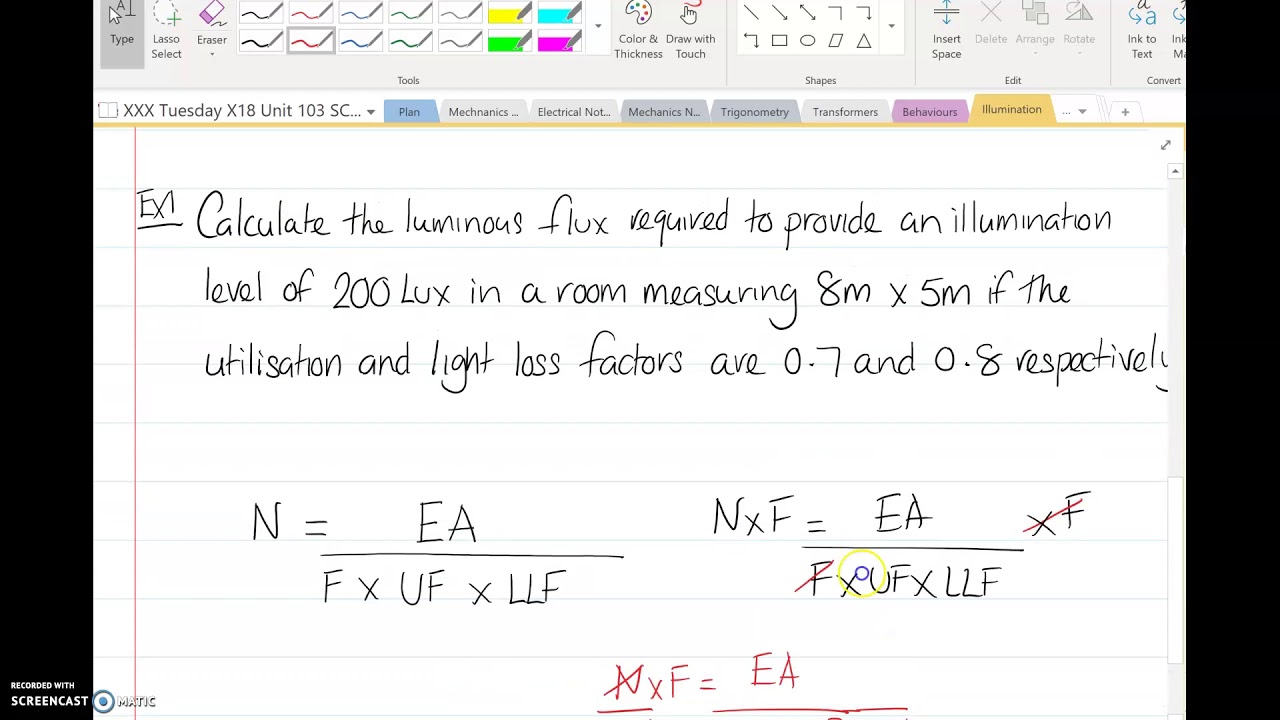Lumen Method Lighting Calculation Example - YouTube