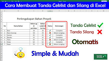 Cara Membuat Simbol Tanda Ceklist ✅ dan Tanda Silang ❌ di Excel Otomatis || BELAJAR EXCEL