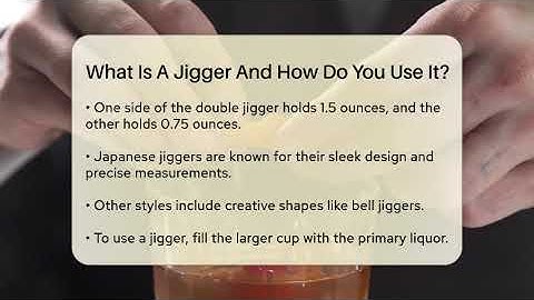 What Is A Jigger And How Do You Use It? - Beverage Buff