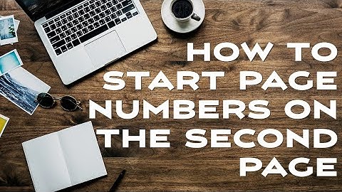 Start page numbering on the second page in Word