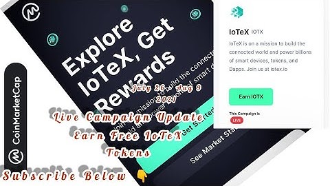5,000,000 IoTeX Tokens Learn & Earn Airdrop -  Coinmarketcap Earn Campaign (Free Crypto)