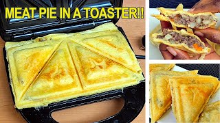 How to Make Meat Pie in a Sandwich Toaster | NoOven MEAT PIE | Flo Chinyere