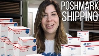 HOW TO SHIP POSHMARK SALES | Poshmark Shipping With Me Vlog