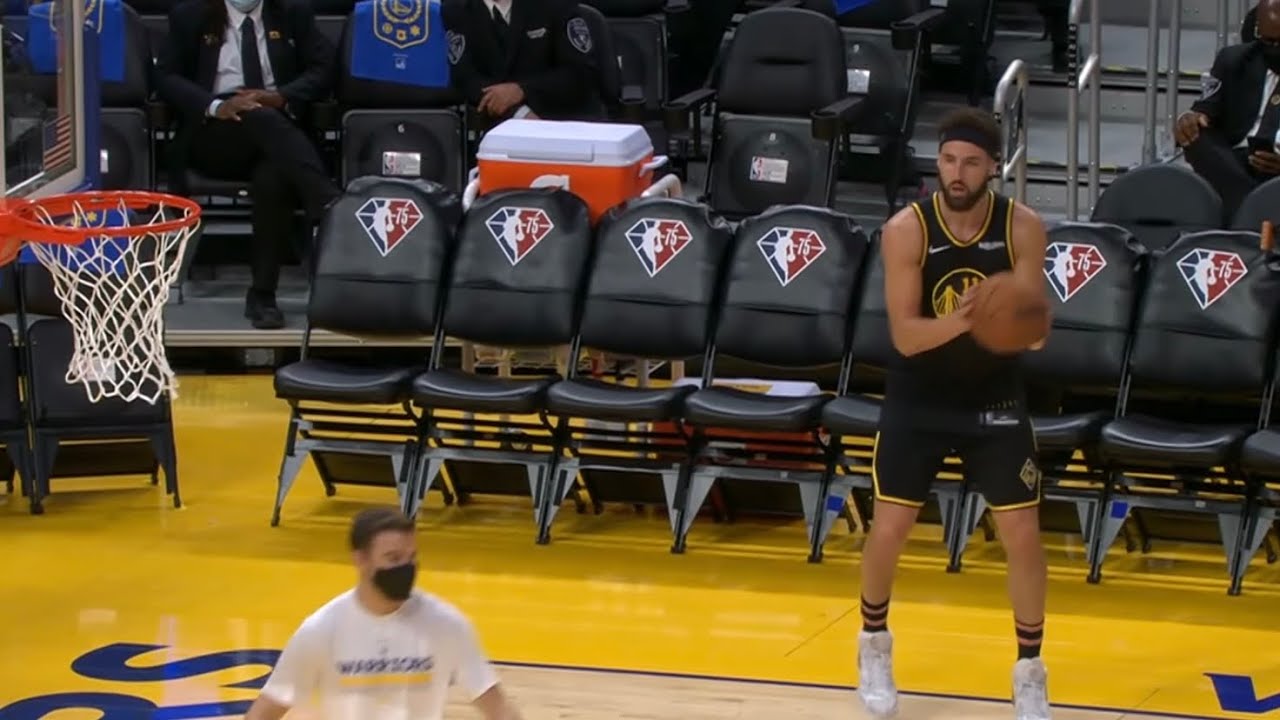 Klay Thompson Back In His Jersey & Can't Miss a Shot - NBA
