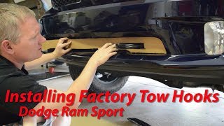 Installing Factory Tow Hooks  Dodge Ram Sport  4th Gen