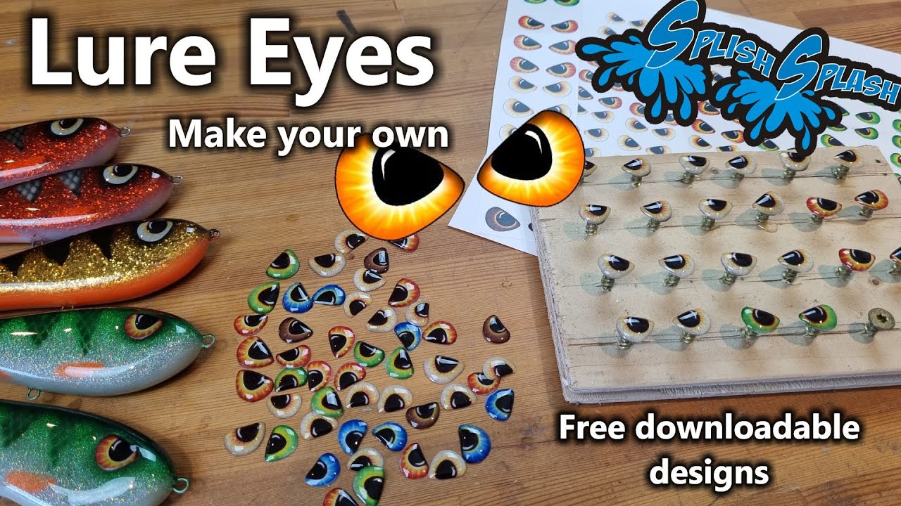 Homemade Lure Eyes for your fishing lures with cool designs 