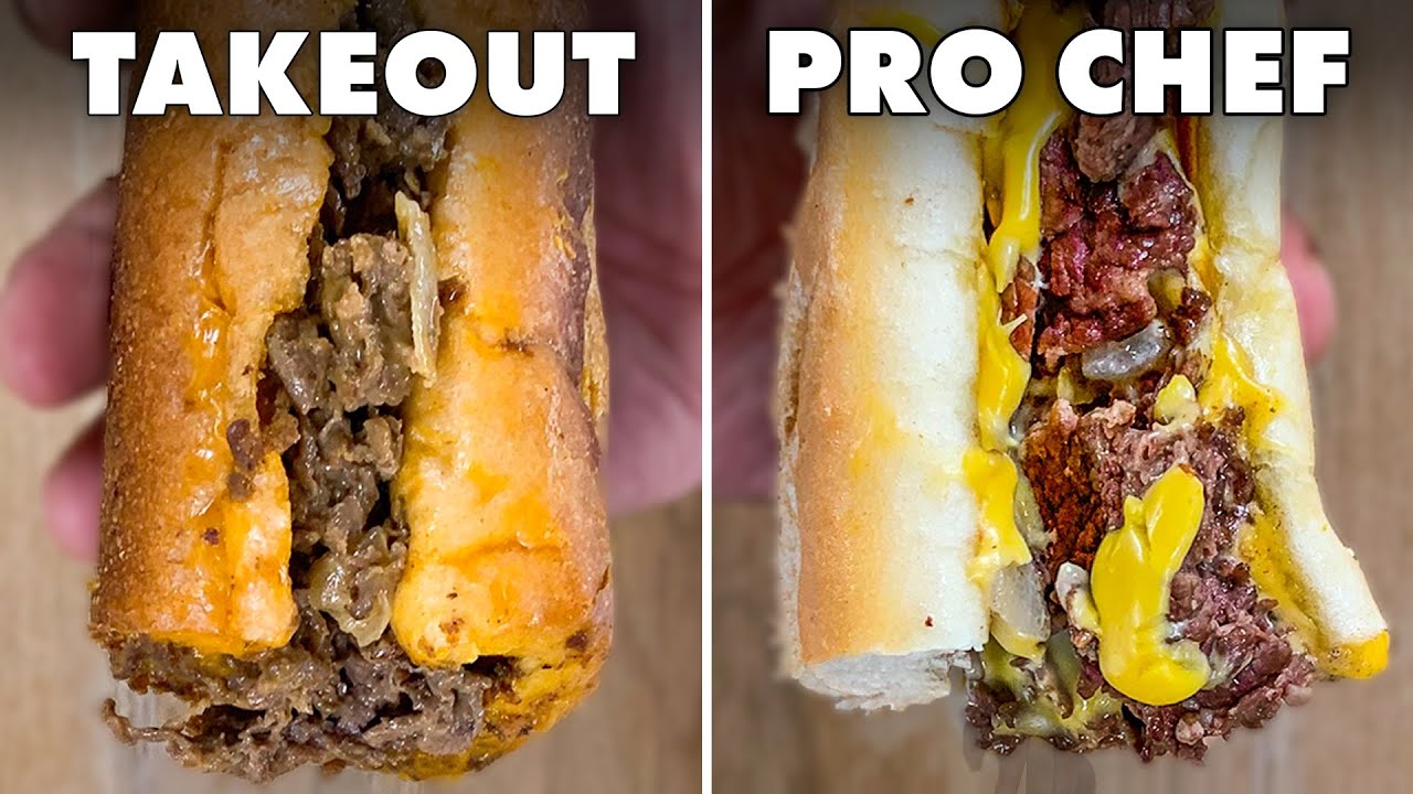 Perfect Cheesesteak: Takeout vs Pro Chef   Taking on Takeout   Bon Apptit