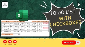 To-Do List with Checkboxes in Excel #excelproductivityhacks