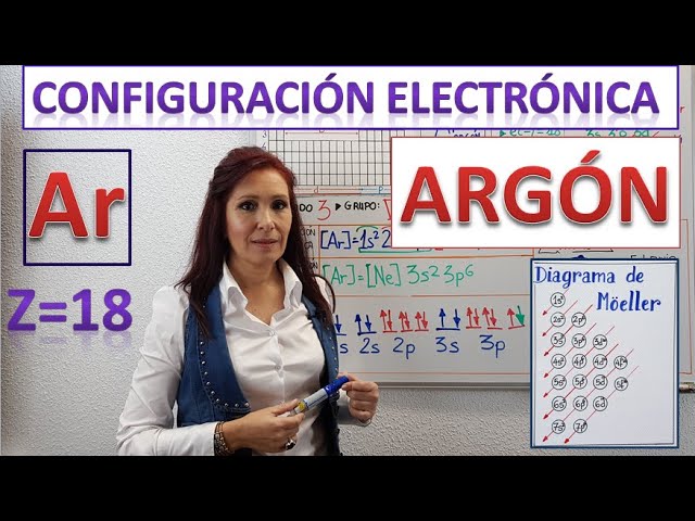 ⚛CONFIGURACIÓN ELECTRÓNICA DEL ARGÓN (Ar) Z=18 ⚛Diagrama de orbitales  ⚛Dibujo del átomo de argón - YouTube