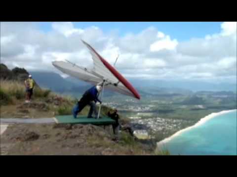 Launching Makapuu Hang Gliding Hawaii