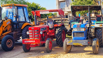 Jcb 3dx Eco Machine Mahindra Massey New Eicher Loading Tractor Stuck in Deep Mud | Jcb Tractor Video