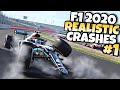 F1 2020 REALISTIC CRASHES #1
