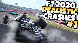 F1 2020 REALISTIC CRASHES #1