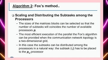 Fox"s  Methods  in parallel  computing