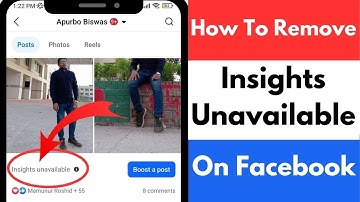 How To Remove Insights Unavailable On Facebook |  Insights Unavailable Facebook