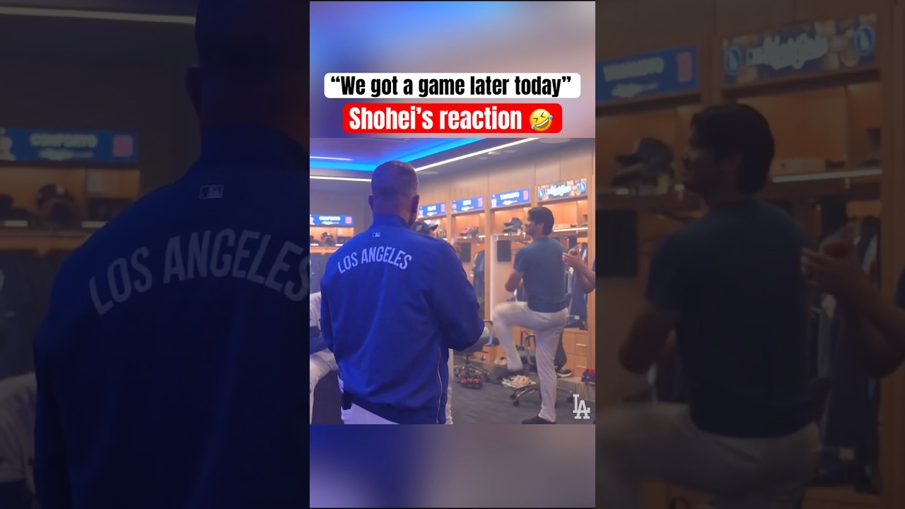 Shohei's ready after an 18-inning game 😂