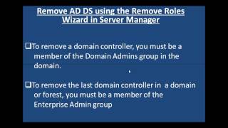 Removing a Domain Controller from a Domain - Etechtraining.com