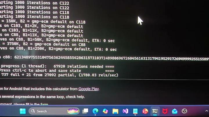Oh no. Number required a sieve..