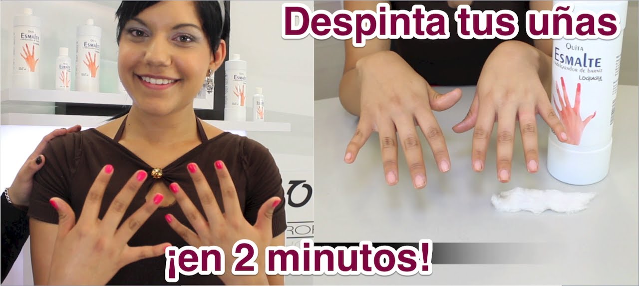 Despinta tus uñas en 2 minutos (facilísimo) - YouTube