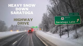 HEAVY / snow / Drive / Saratoga / Highway
