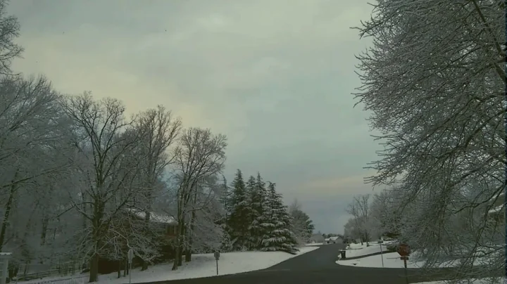 Snowy drive to work