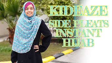 Kideaze | side pleats instant Hijab Tutorial | Hijabeaze by urooj