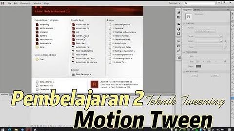 Membuat motion tween pada adobe flash cs6 (Mudah banget)