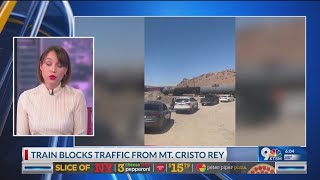 Train blocks the Mt.Cristo Rey exit.