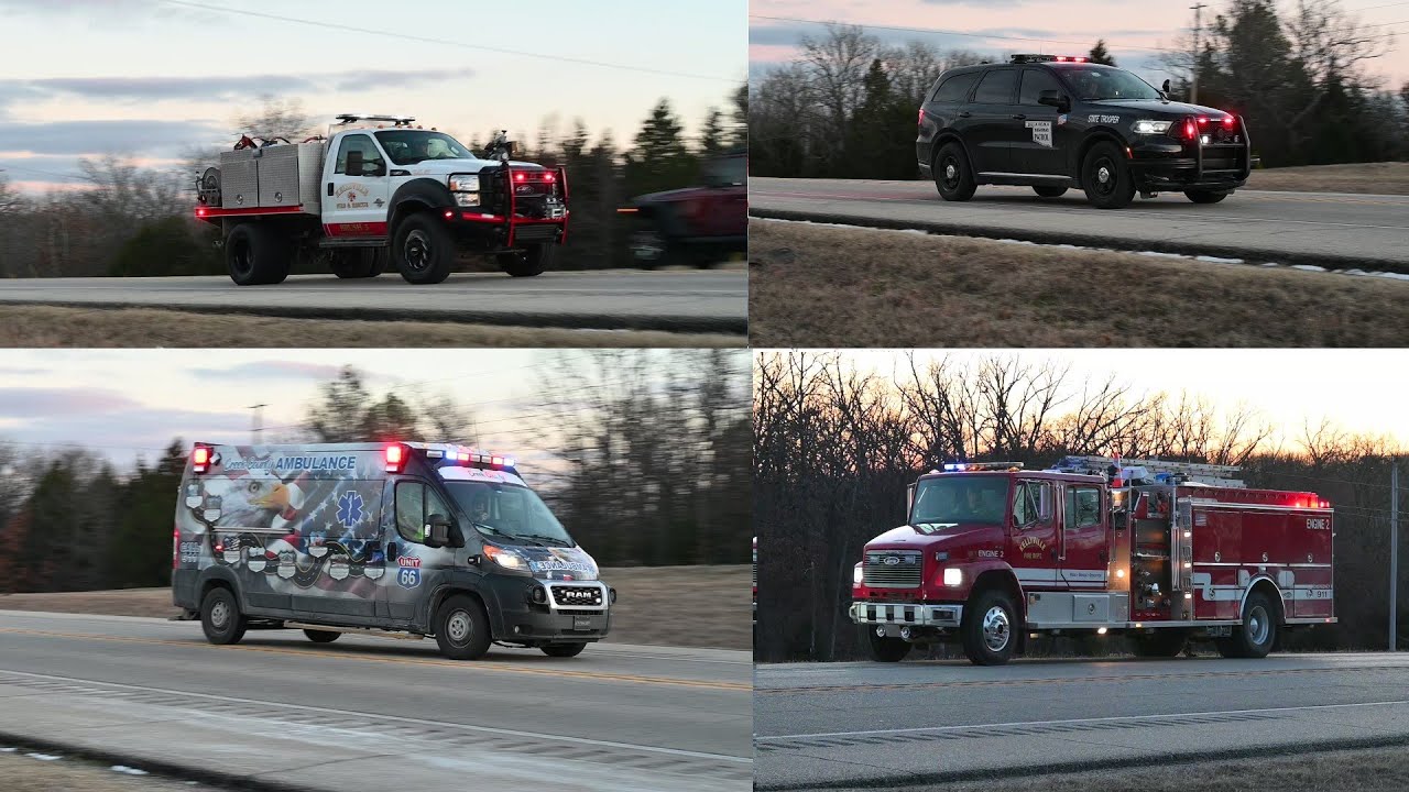 Kellyville Fire, EMS, and Police Arriving On Multiple Vehicle MVA YouTube