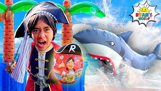 pirate ryan rescues giant mystery egg from the shark