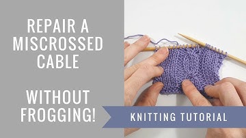 Repairing a cable without frogging your work