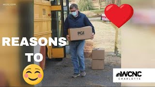 Bus drivers in Burke County deliver food to students during remote learning