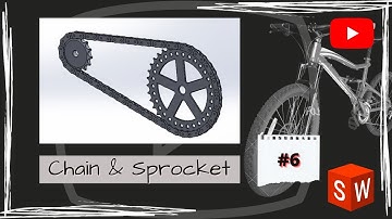 Learn to Design Bicycle in Solidworks | Part 6 | Chain & Sprocket |  @Solidworks Creator
