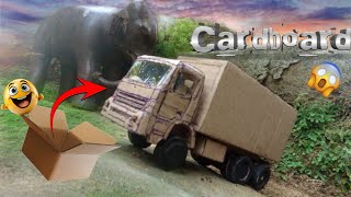 How to make a model of a truck using cardboard in a very easy way | Lion idea