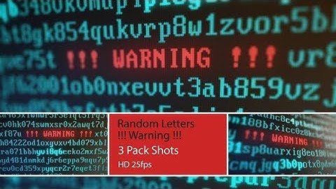Random Letters and Numbers - Warning title on a Computer Screen | Motion Graphics - Videohive